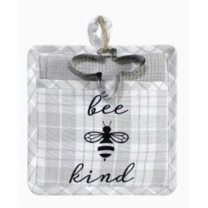 Potholder Set "Bee Kind" Potholder, Kitchen towel, and cookie cutter set